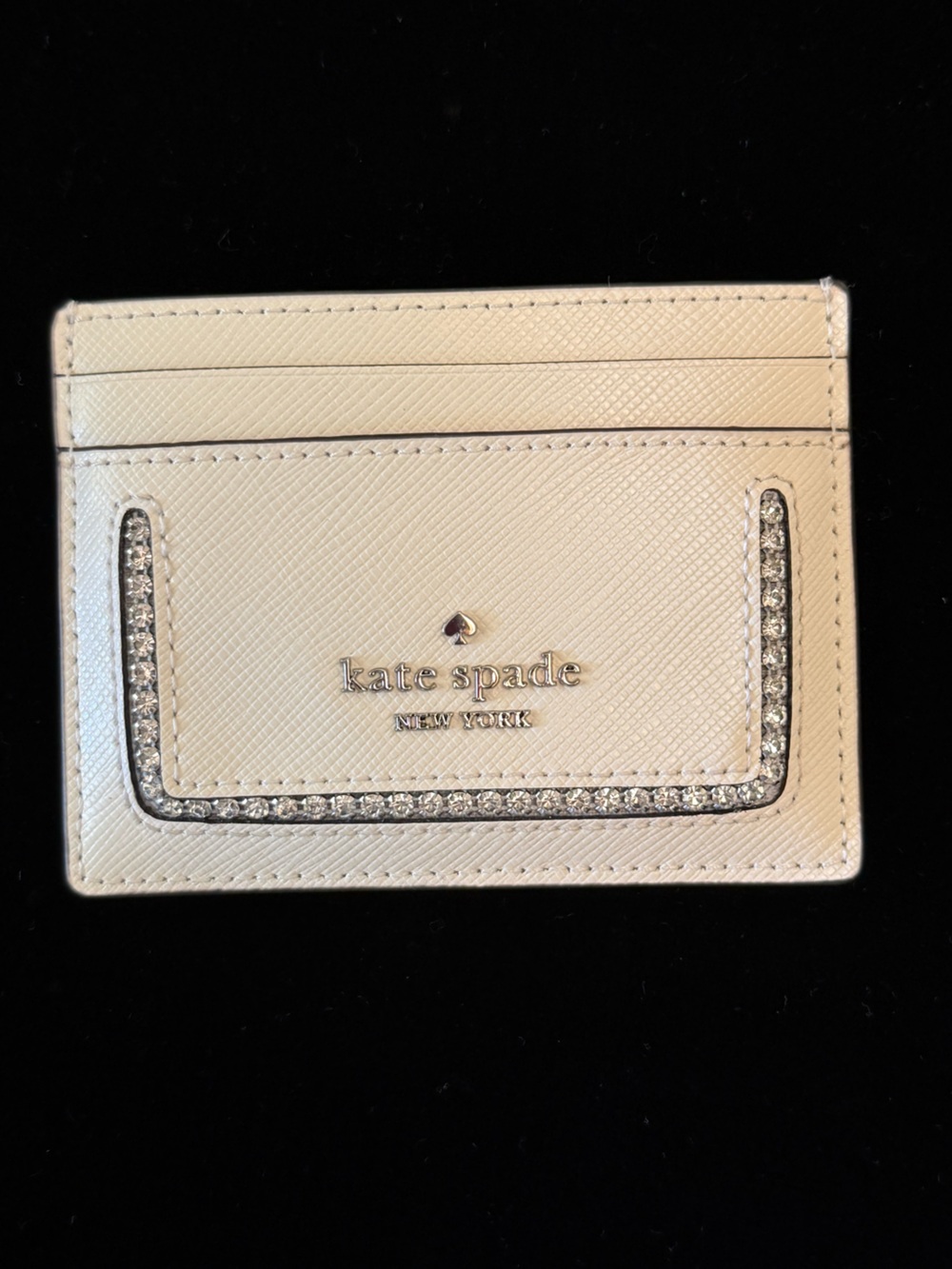 Kate Spade Madison Crystal Inlay Leather  Card Holder NWT in box
